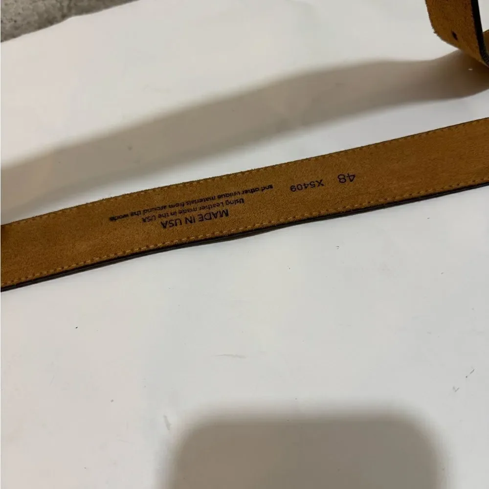 NWOT Silver Creek Men's Classic Brown Leather Belt Brown 48